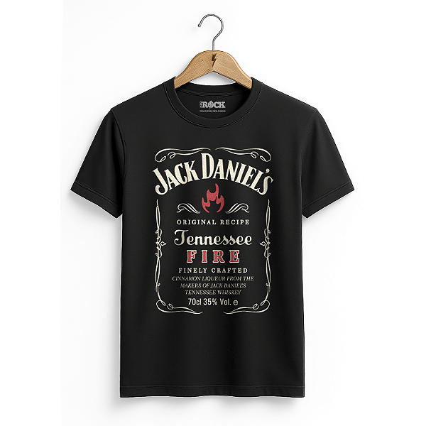 Camiseta Jack Daniels Fire Preto