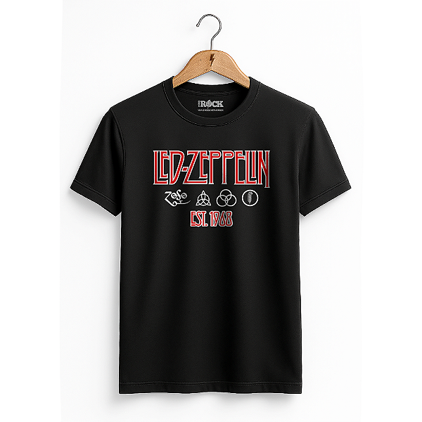 Camiseta Led Zeppelin 1968 Preta