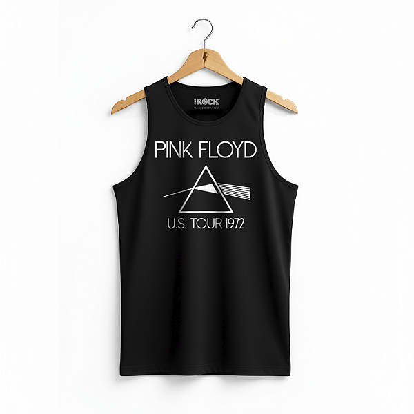 Regata Masculina Pink Floyd Tour 1972 Preta