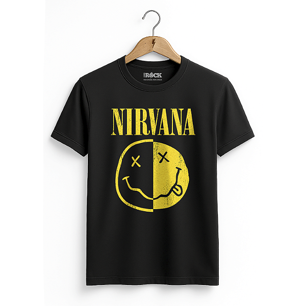 Camiseta Nirvana Smile Preta