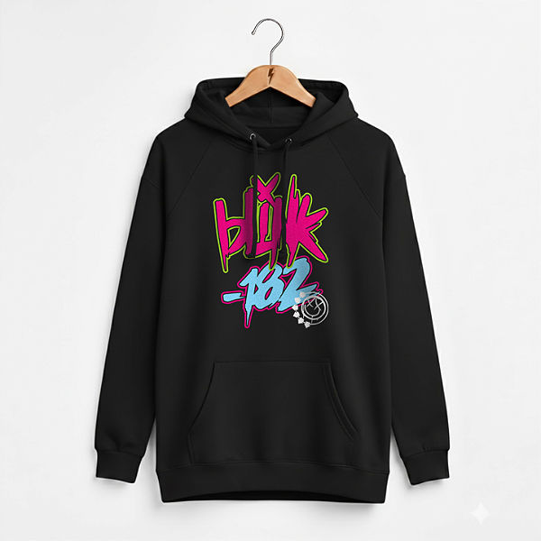 Moletom Canguru Feminino Blink 182 Preto