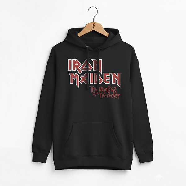 Moletom Canguru Iron Maiden The Number Preto