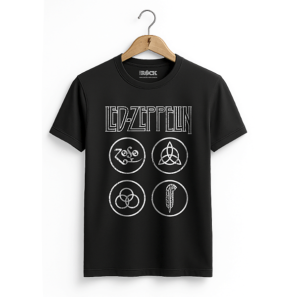 Camiseta Led Zeppelin Circle Preta