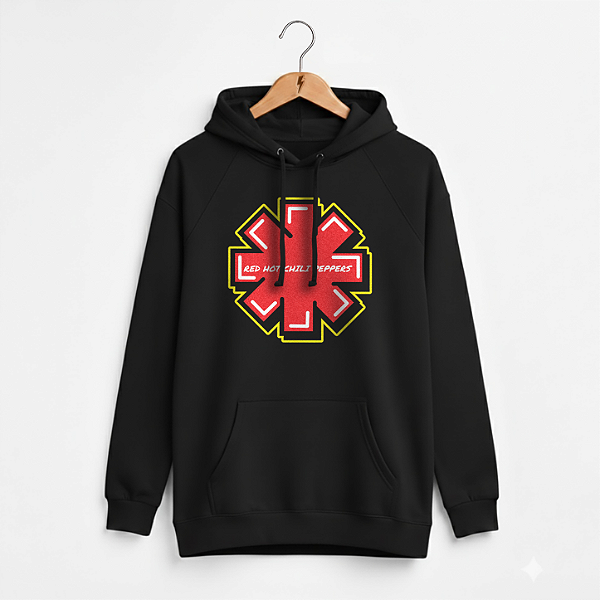 Moletom Canguru Feminino Red Hot Logo Preto