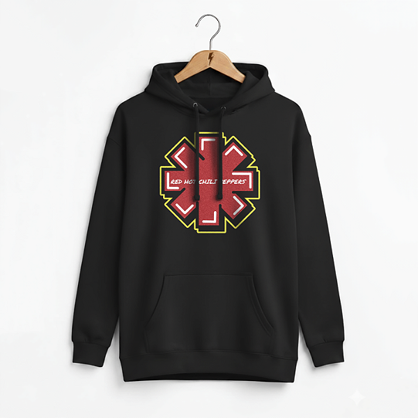Moletom Canguru Red Hot Logo Preto