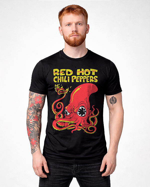 Camiseta Red Hot Octopus Preta