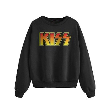 Moletom Careca Kiss Preto