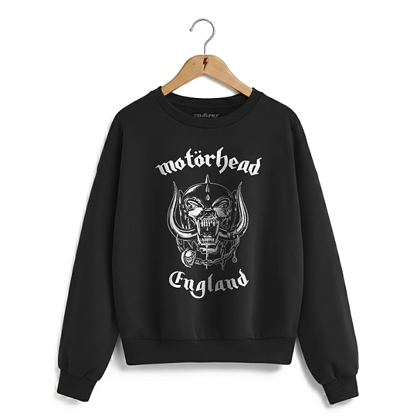 Moletom Careca Motorhead England Preto