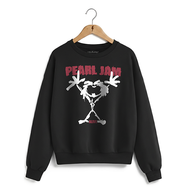 Moletom Careca Pearl Jam Alive Preto