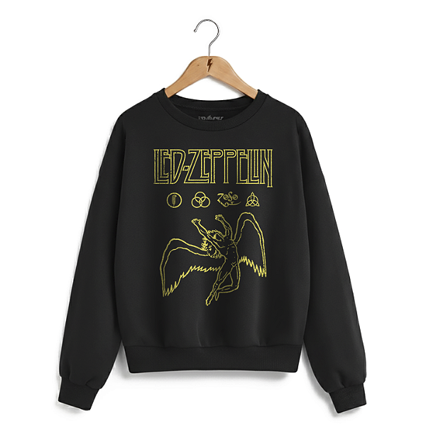 Moletom Careca Led Zeppelin Preto