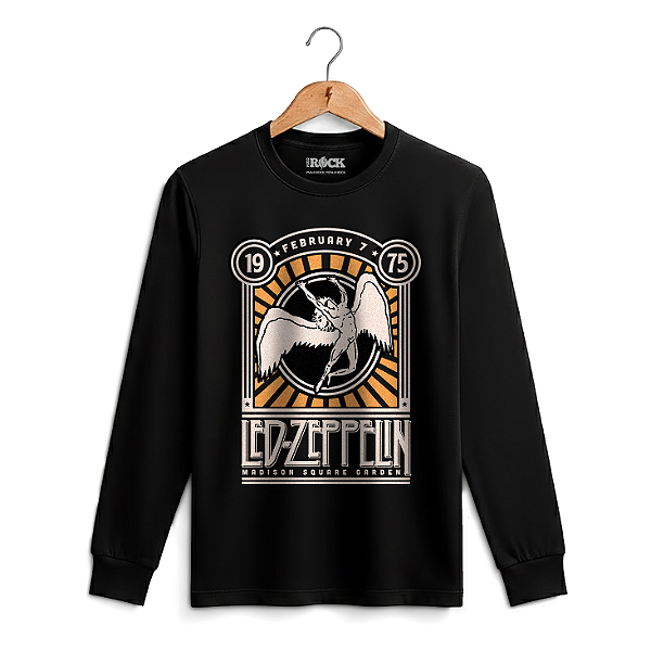 Camiseta Manga Longa Led Zeppelin Garden Preta