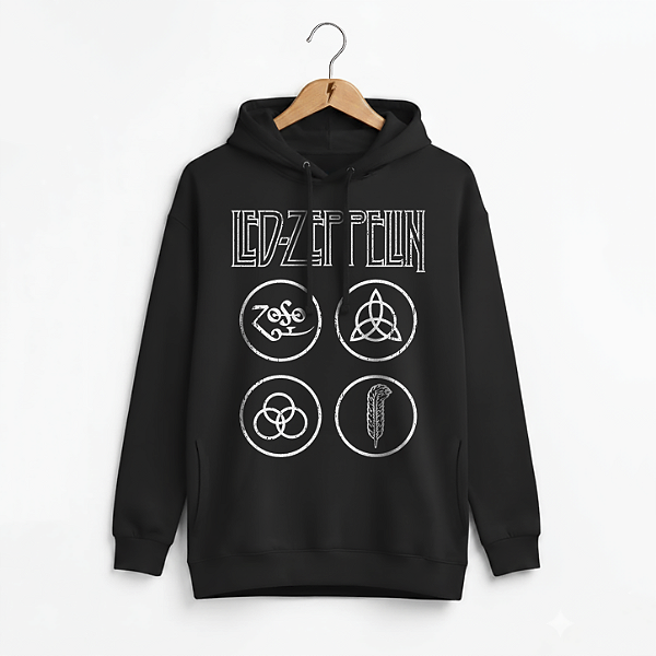 Moletom Bolso Lateral Led Zeppelin Circle