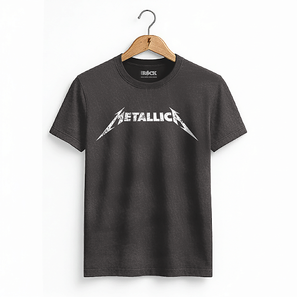 Camiseta Estonada Metallica Preta