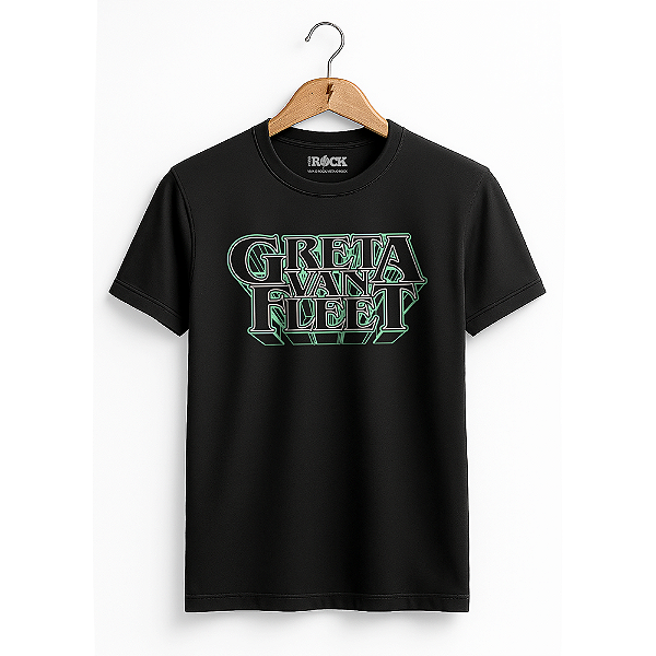 Camiseta Greta Van Fleet Logo Preta