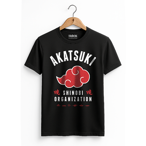 Camiseta Naruto Akatsuki - Preta