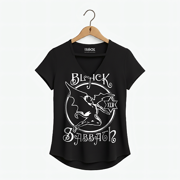 Blusinha Black Sabbath Logo - Preta