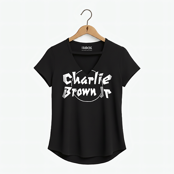 Blusinha Charlie Brown Jr Logo - Preta