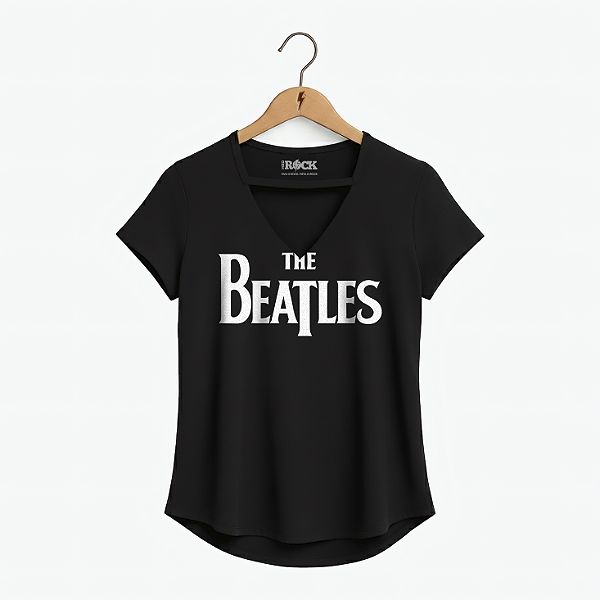 Blusinha The Beatles Logo - Preta