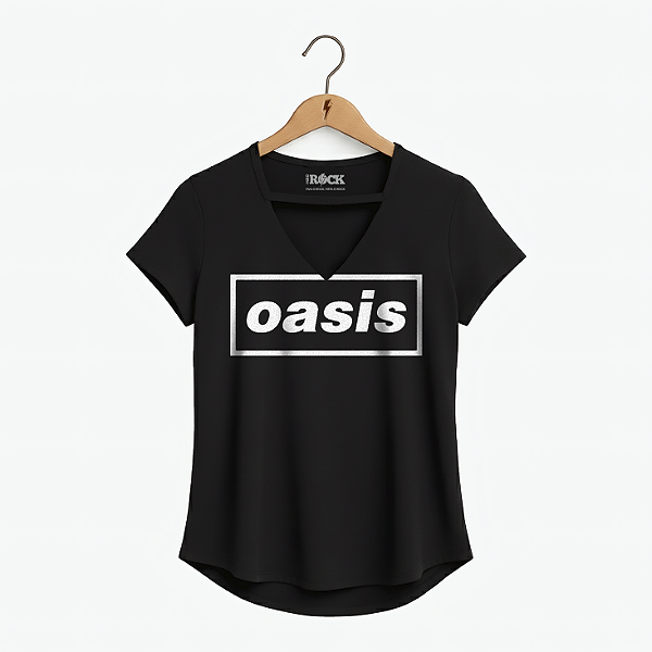Blusinha Oasis Logo - Preta