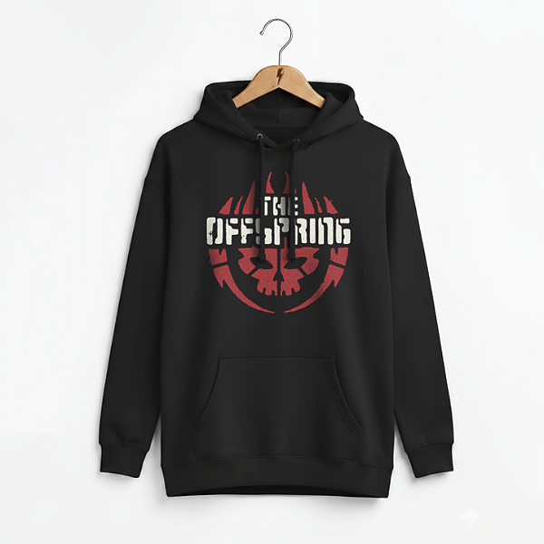 Moletom Canguru The Offspring Skull Preto