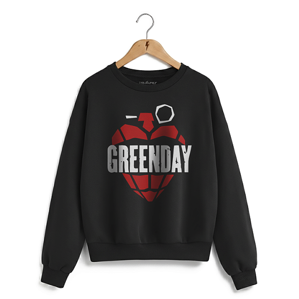 Moletom Careca Green Day Grenade Preto