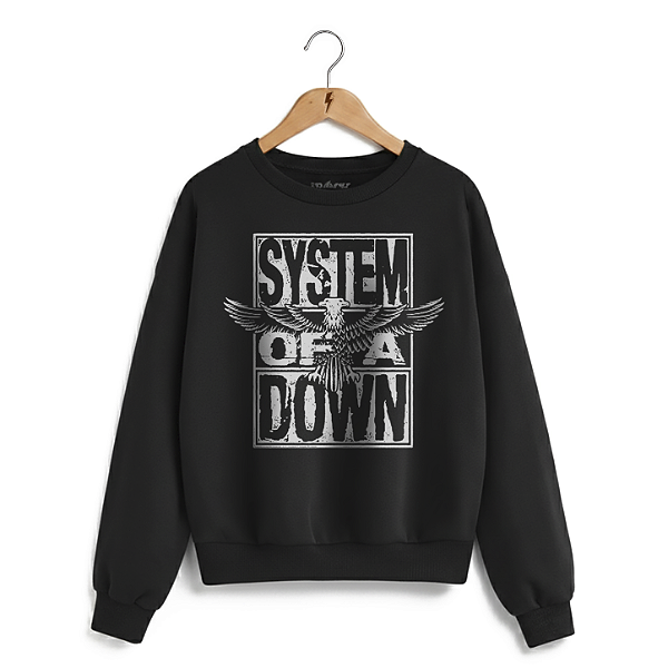 Moletom Careca System of a Down Eagle Preto