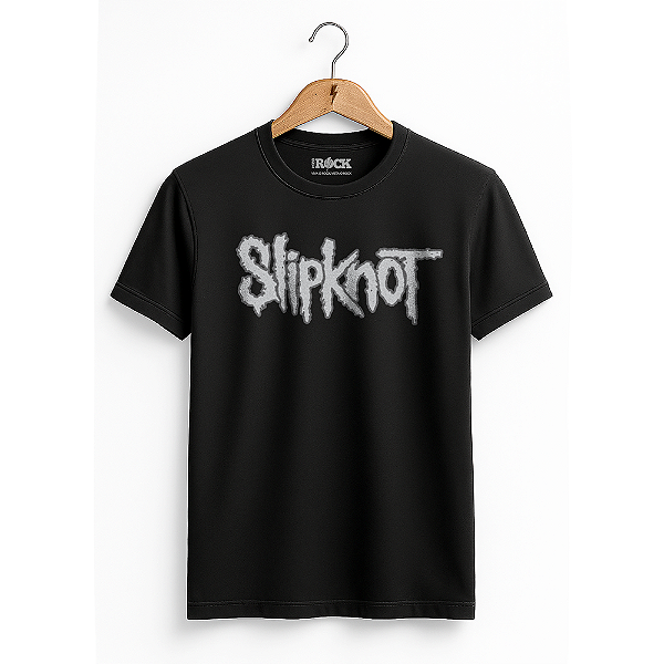 Camiseta Slipknot Escrita Preto