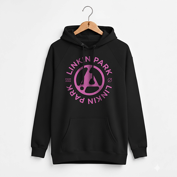 Moletom Canguru Feminino Linkin Park From Zero Preto