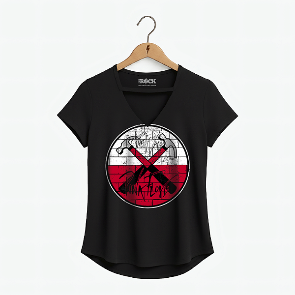 Blusinha Pink Floyd The Wall Preta