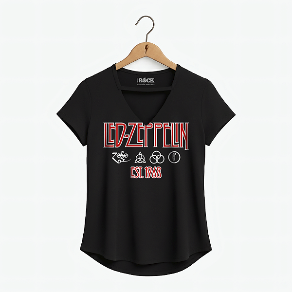 Blusinha Led Zeppelin 1968 Preta