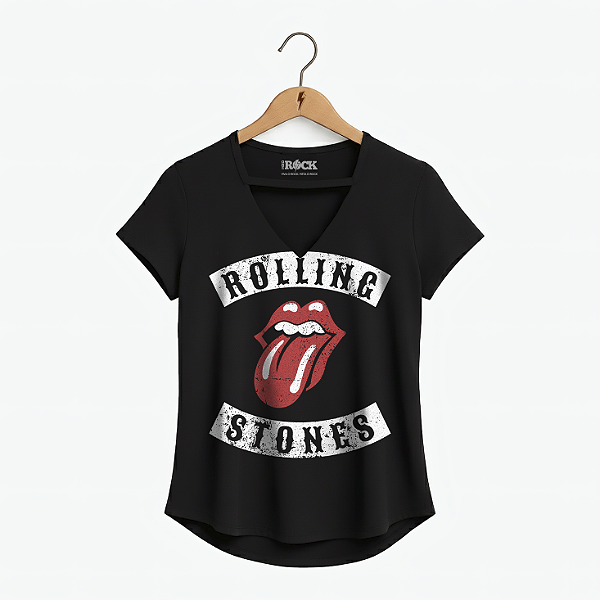 Blusinha Rolling Stones Preta