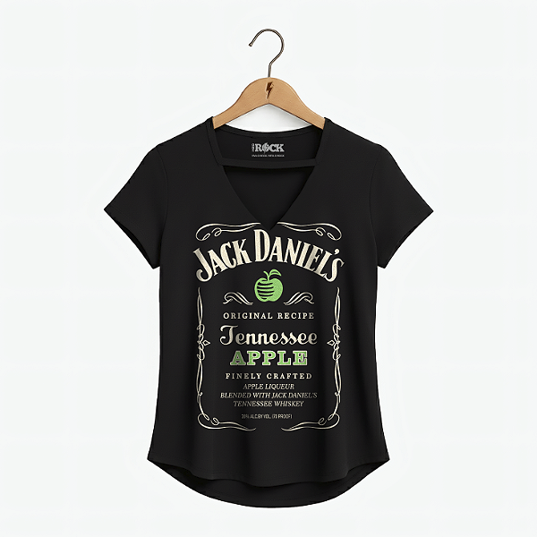 Blusinha Jack Daniels Apple Preta