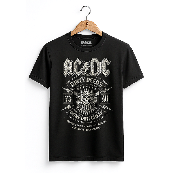 Camiseta ACDC Dirty Deeds - Preta