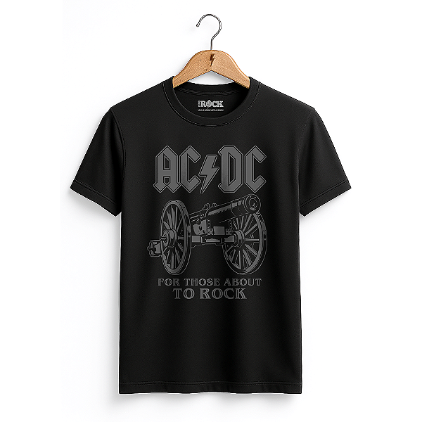 Camiseta ACDC For Those About To Rock - Preta