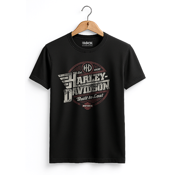 Camiseta Harley Davidson Built To Last - Preta