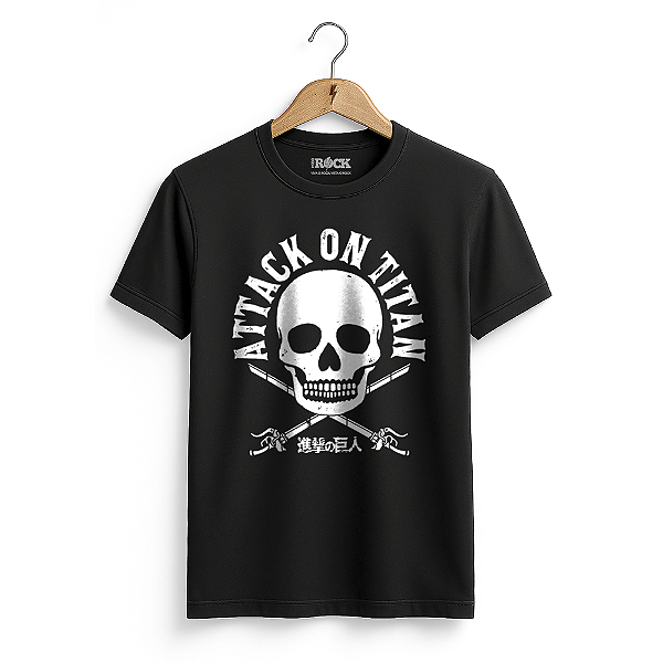 Camiseta Atack On Titan - Preta