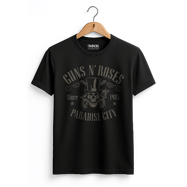 Camiseta Guns N' Roses Paradise City - Preta