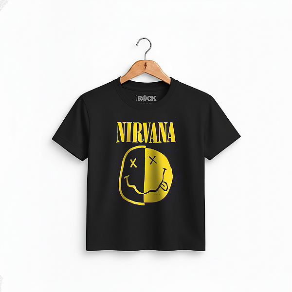 Camiseta Infantil Nirvana Preta