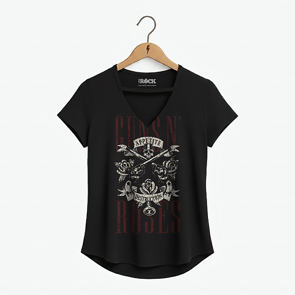 Blusinha Guns N' Roses Appetite For Destruction Preta