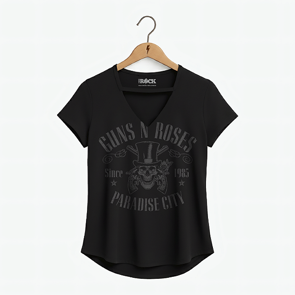 Blusinha Guns N' Roses Paradise City Preta