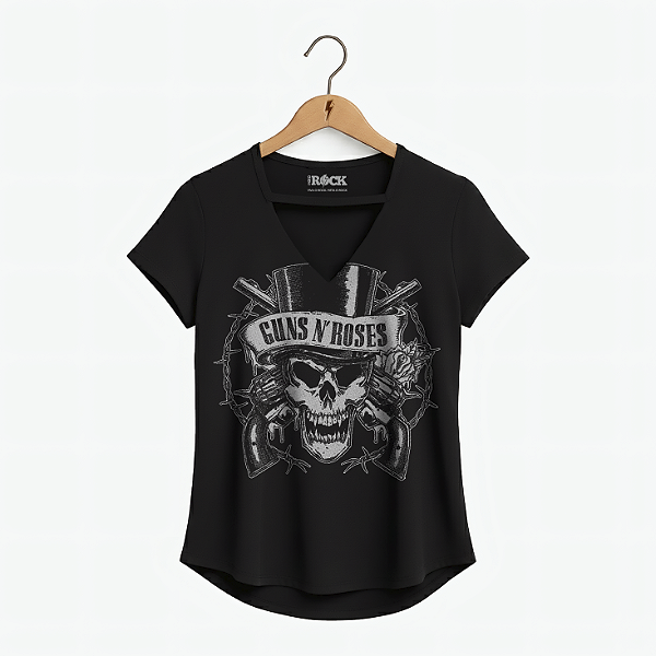 Blusinha Guns N' Roses Logo Preta