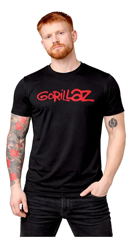 Camiseta Gorillaz - Preta