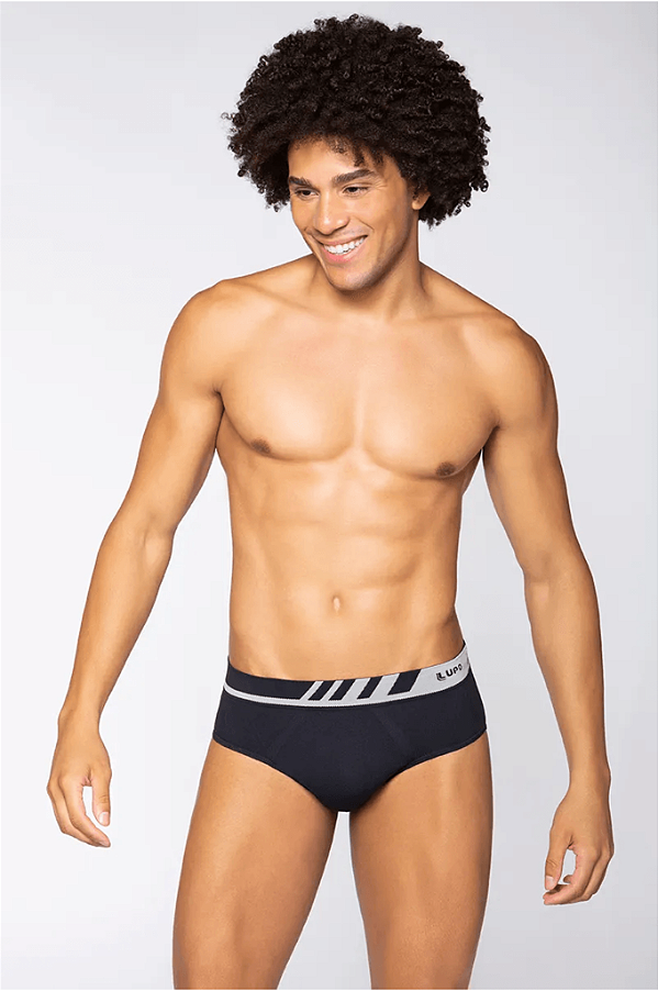 Cueca Adulto Slip Microfibra Sem Costura Cós Chanfro Lupo