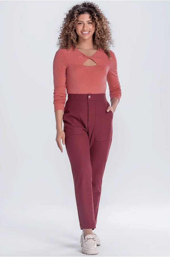 Calça Feminina Social em Moletom Marialícia