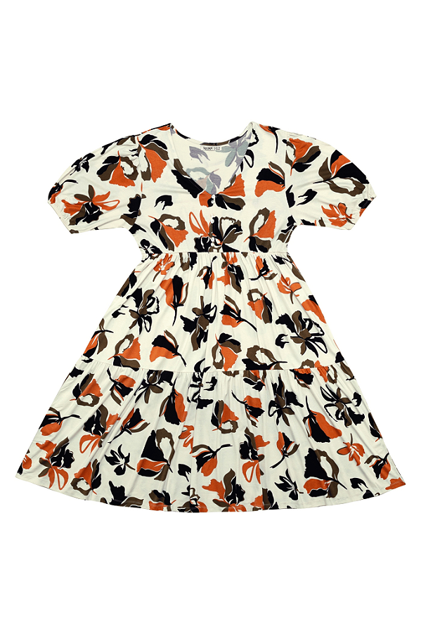 Vestido Midi Estampado Plus Size Secret Glam