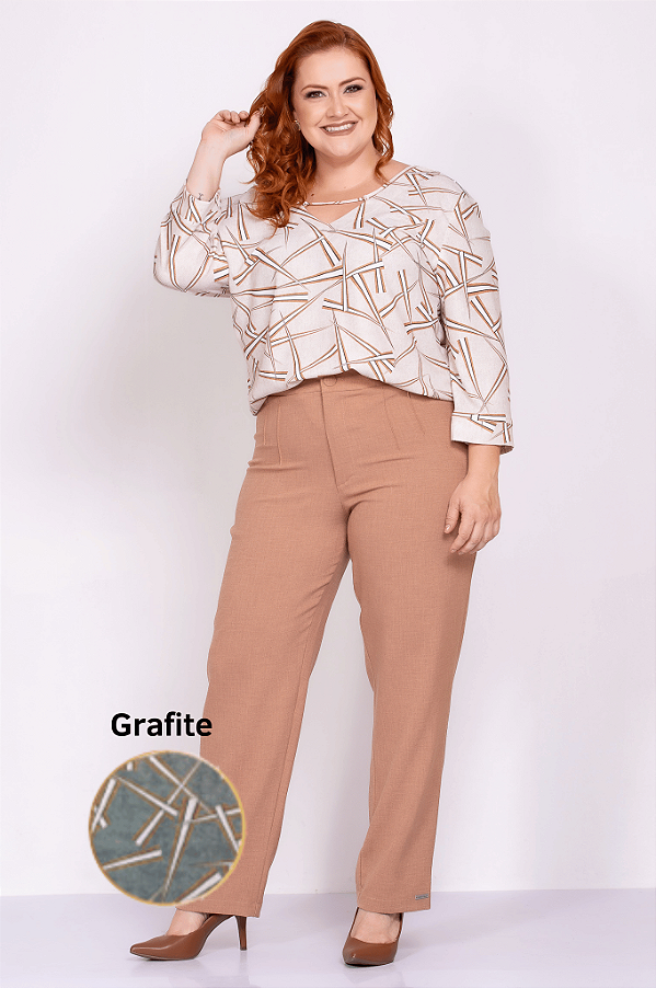 Blusa Grafite Poliéster Feminina Mediplus