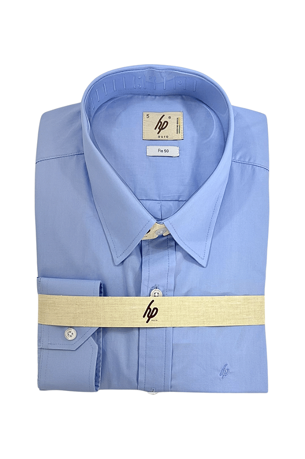 Camisa Social Masculina Manga Longa 100% Algodão HP