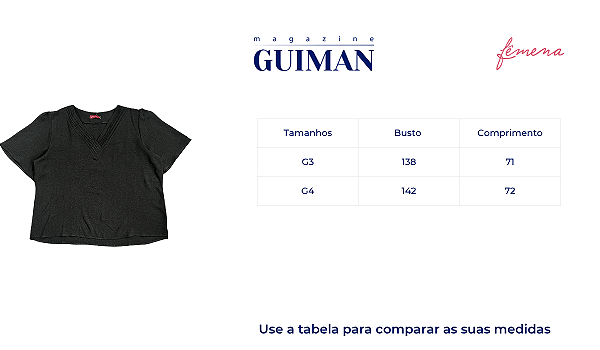 Blusa Feminina Preta Fêmena