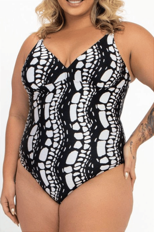 Maiô Classic Com Bojo Estampado 2B Banho de Mar