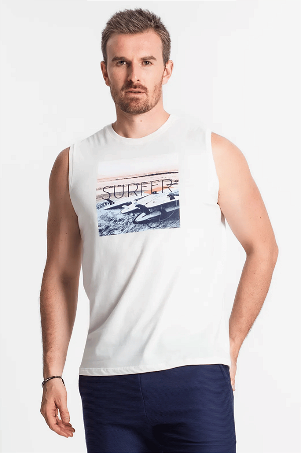 Regata Masculina Estampada Diâmetro